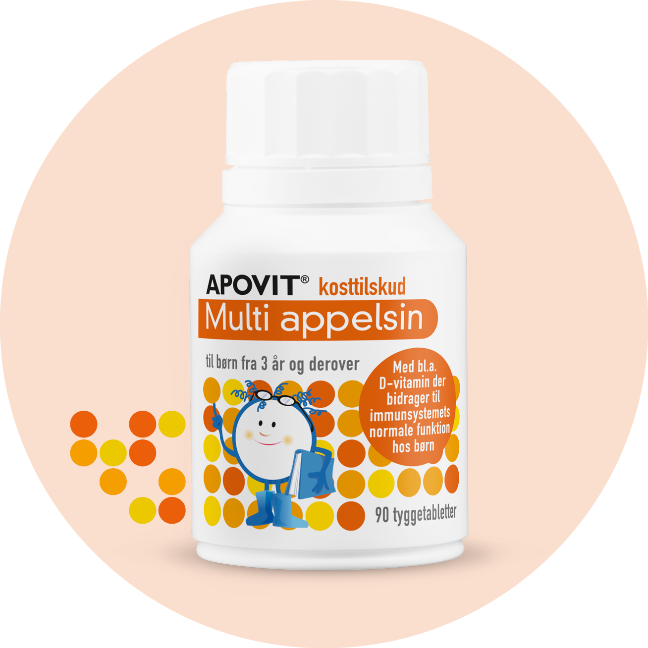 Multi appelsin, 90 tyggetabletter