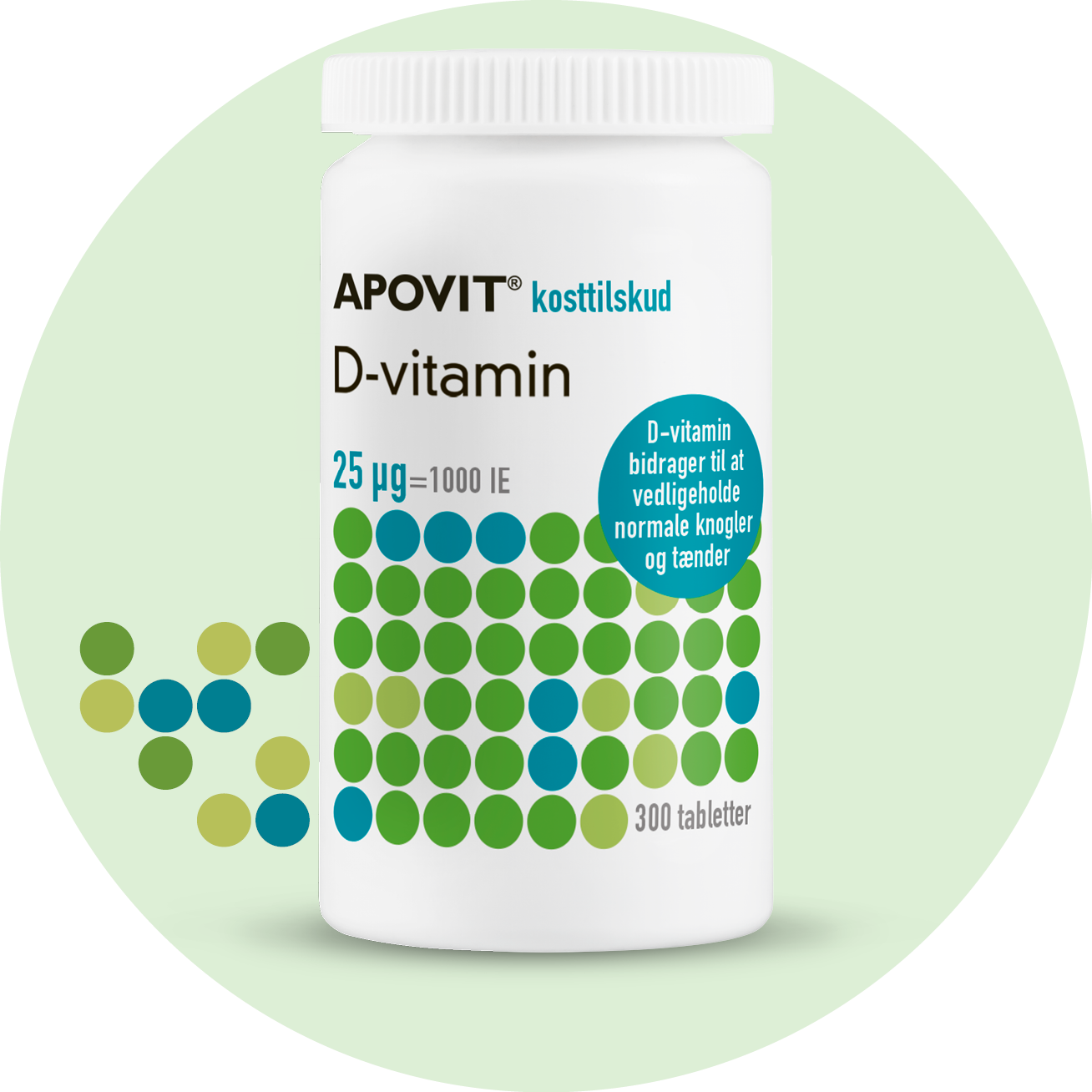 D-vitamin 25 µg, 300 tabletter