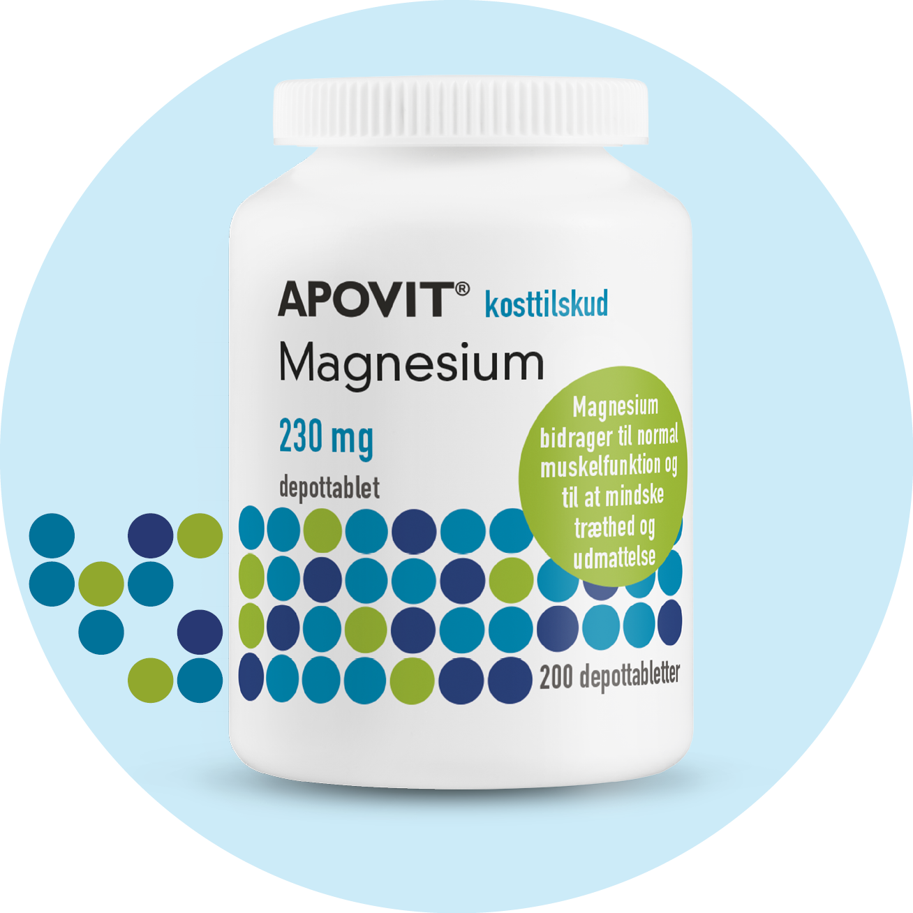 Magnesium 230 mg, 200 depottabletter