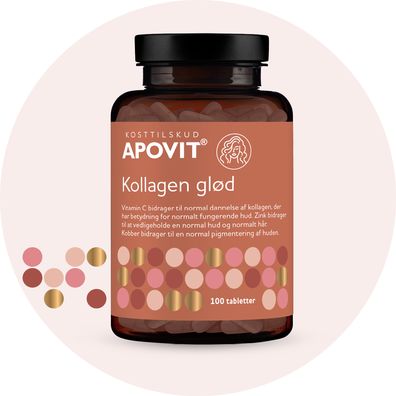 Kollagen Glød, 100 tabletter