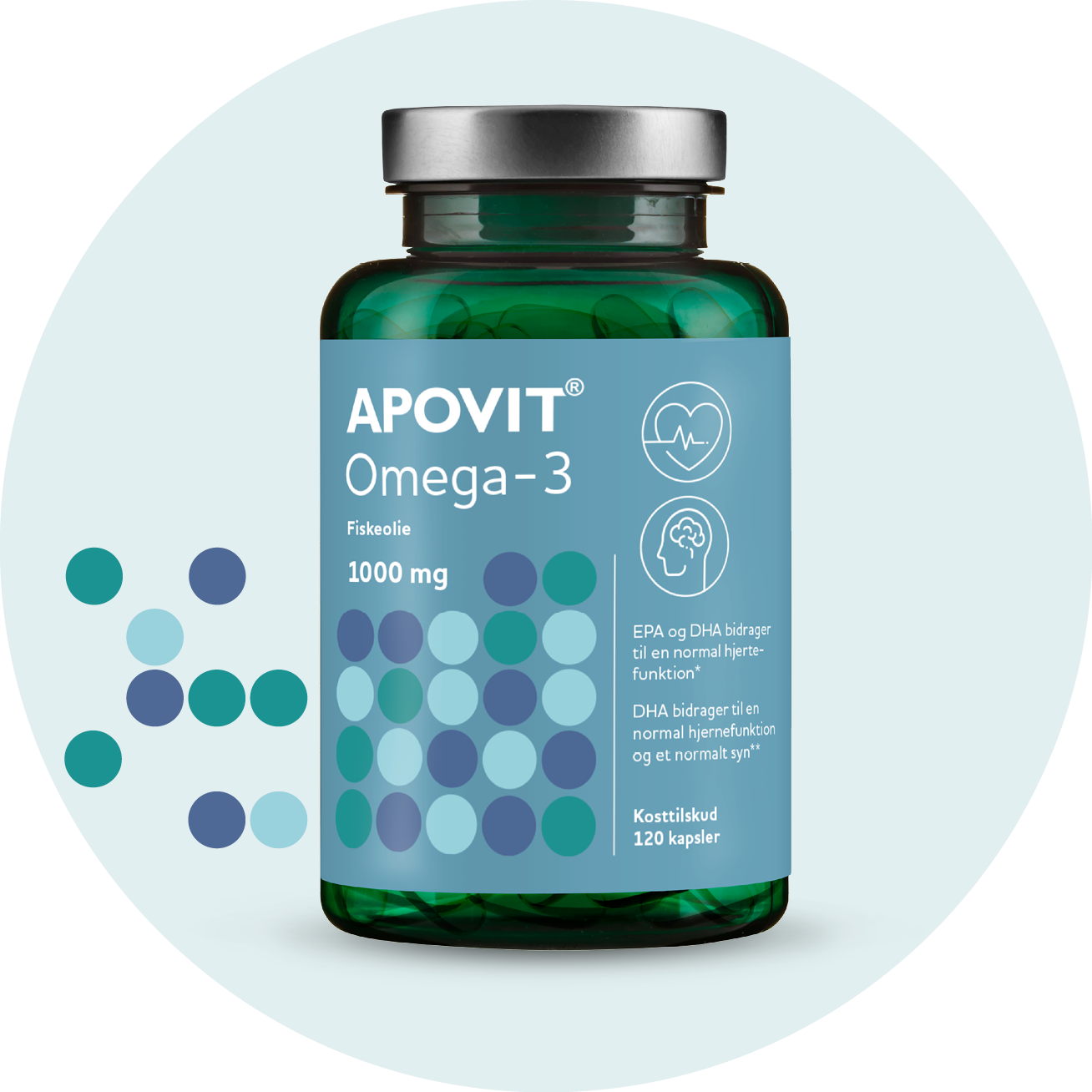 Omega-3, 1000 mg, 120 kapsler