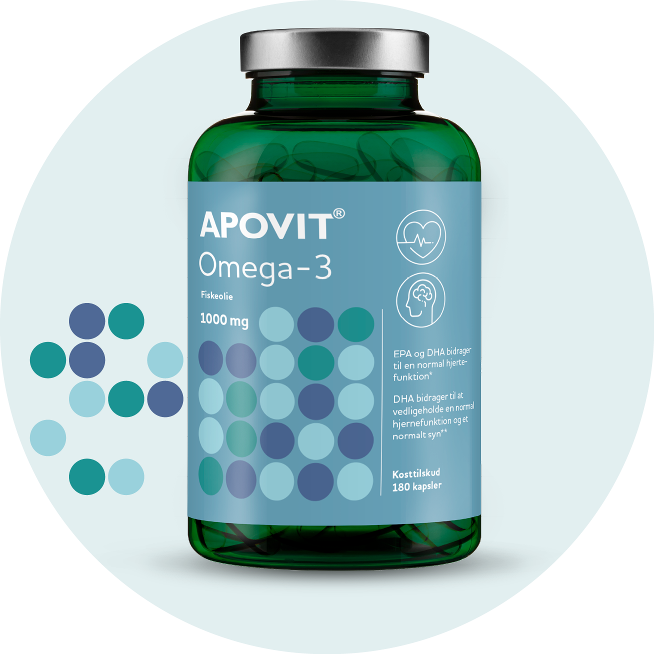 Omega-3, 1000 mg, 180 kapsler