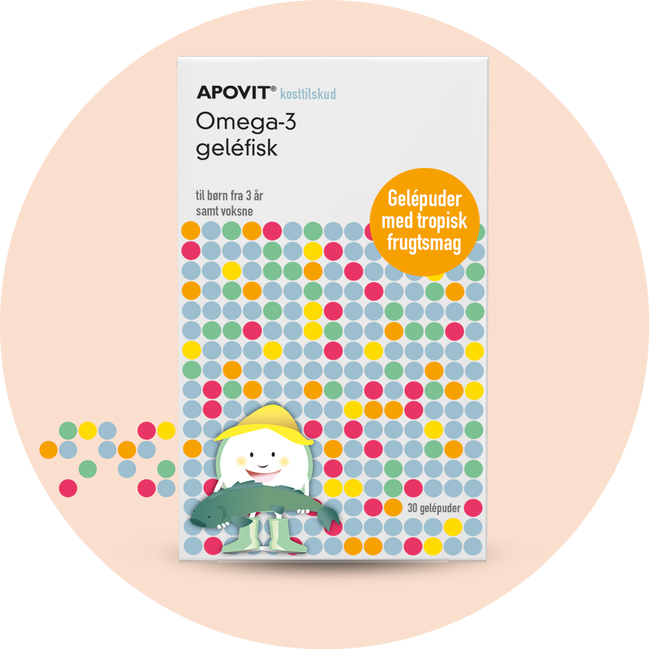 Omega-3 geléfisk, 30 gelépuder