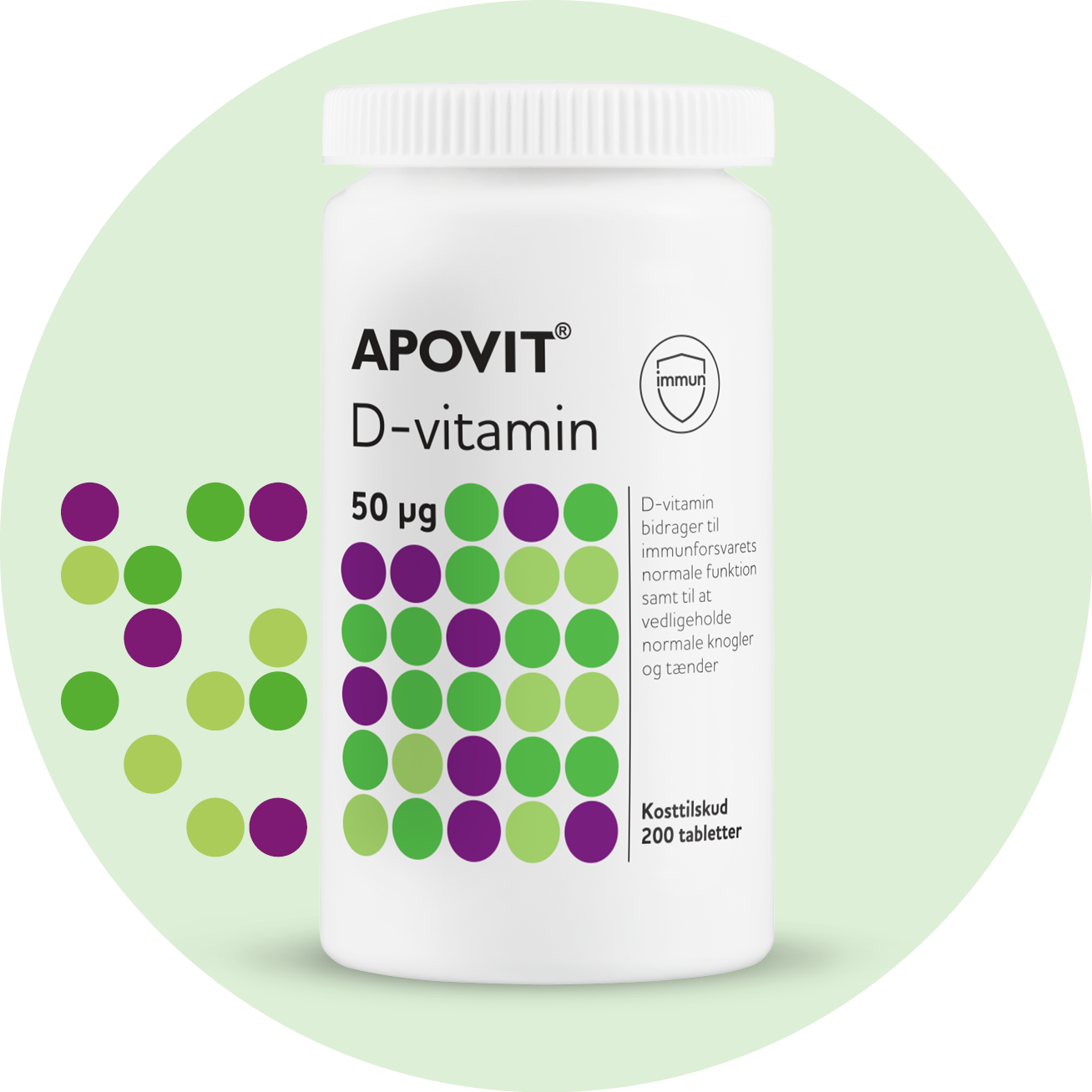 Bidrager til at vedligeholde normale knogler, tænder og Muskelfunktion samt immunforsvaret