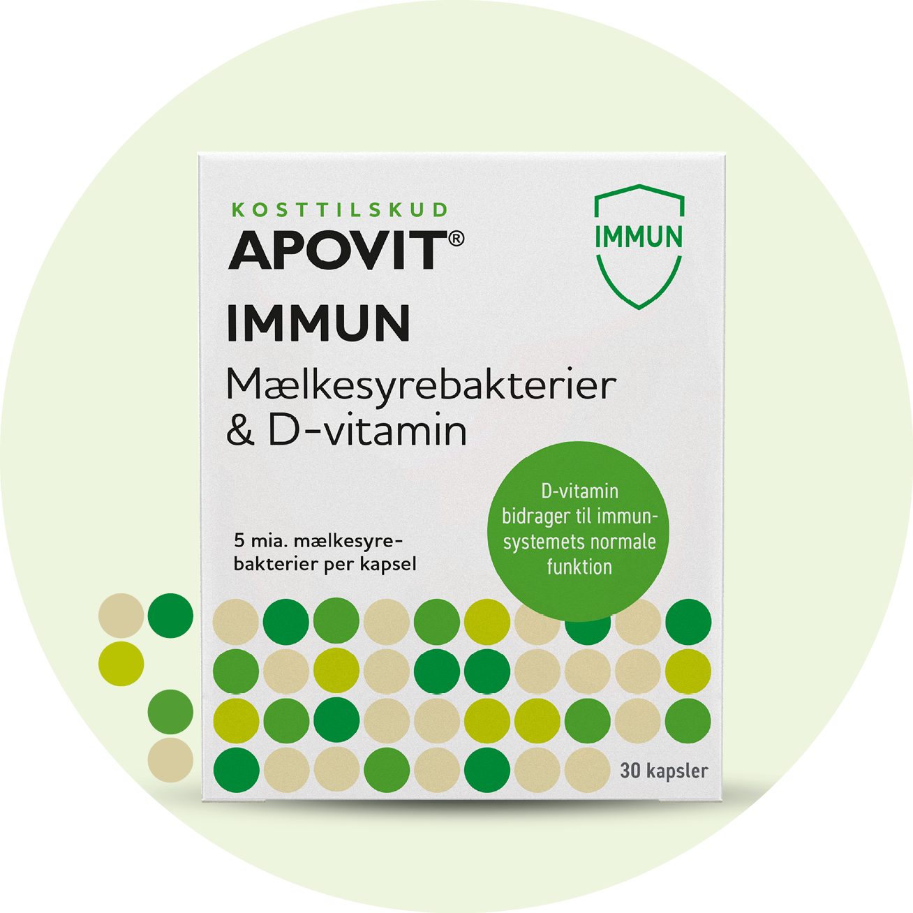 Immun Mælkesyrebakterier & D-vitamin, 30 kapsler
